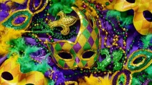 Mardi gras in Venice and New Orleans